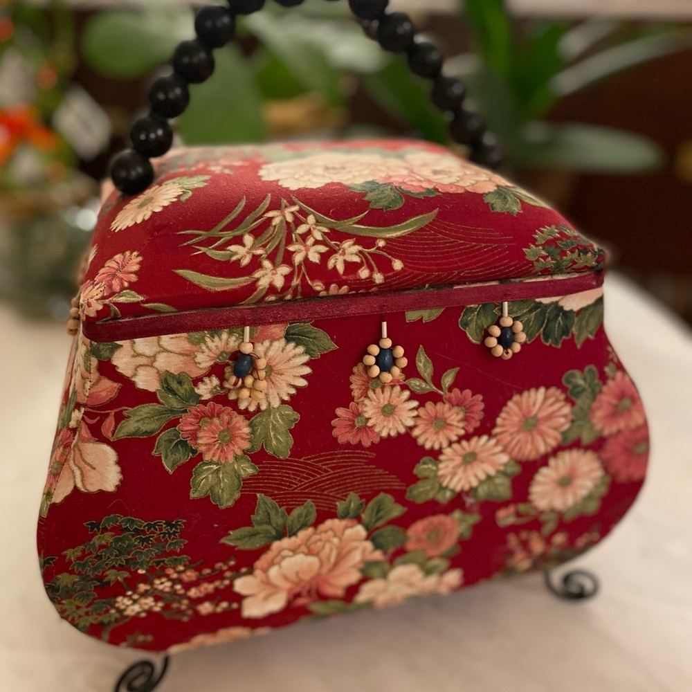 Vintage craft supplies to hold sewing kits & small tools.